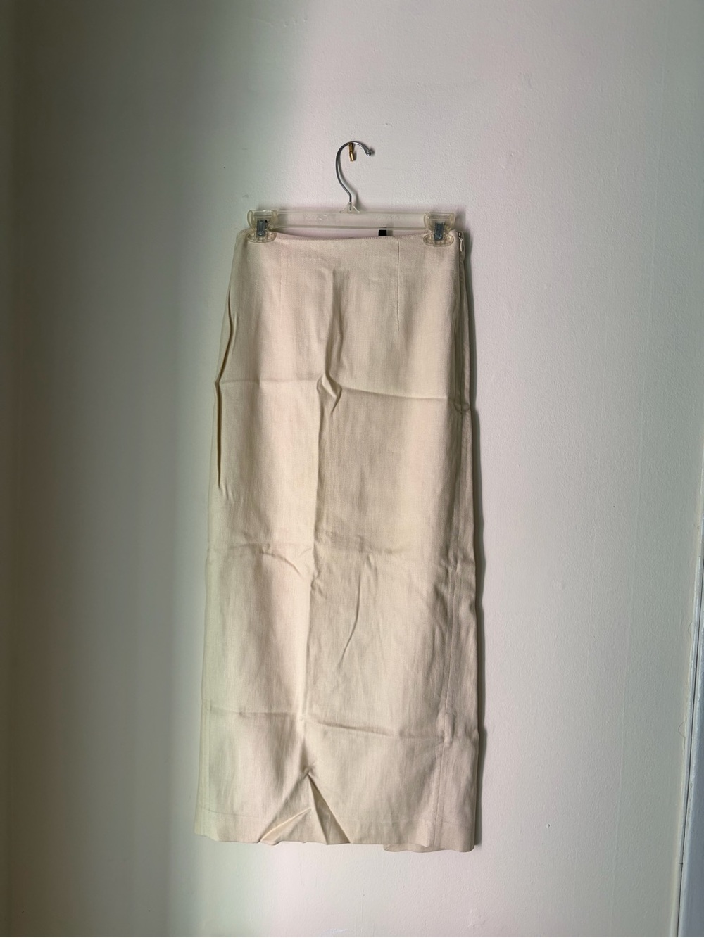 Theory Cream Linen Maxi Skirt